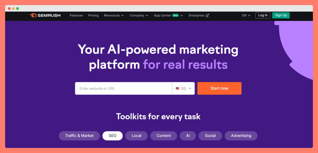 Overenie zoznamu e-mailov Semrush