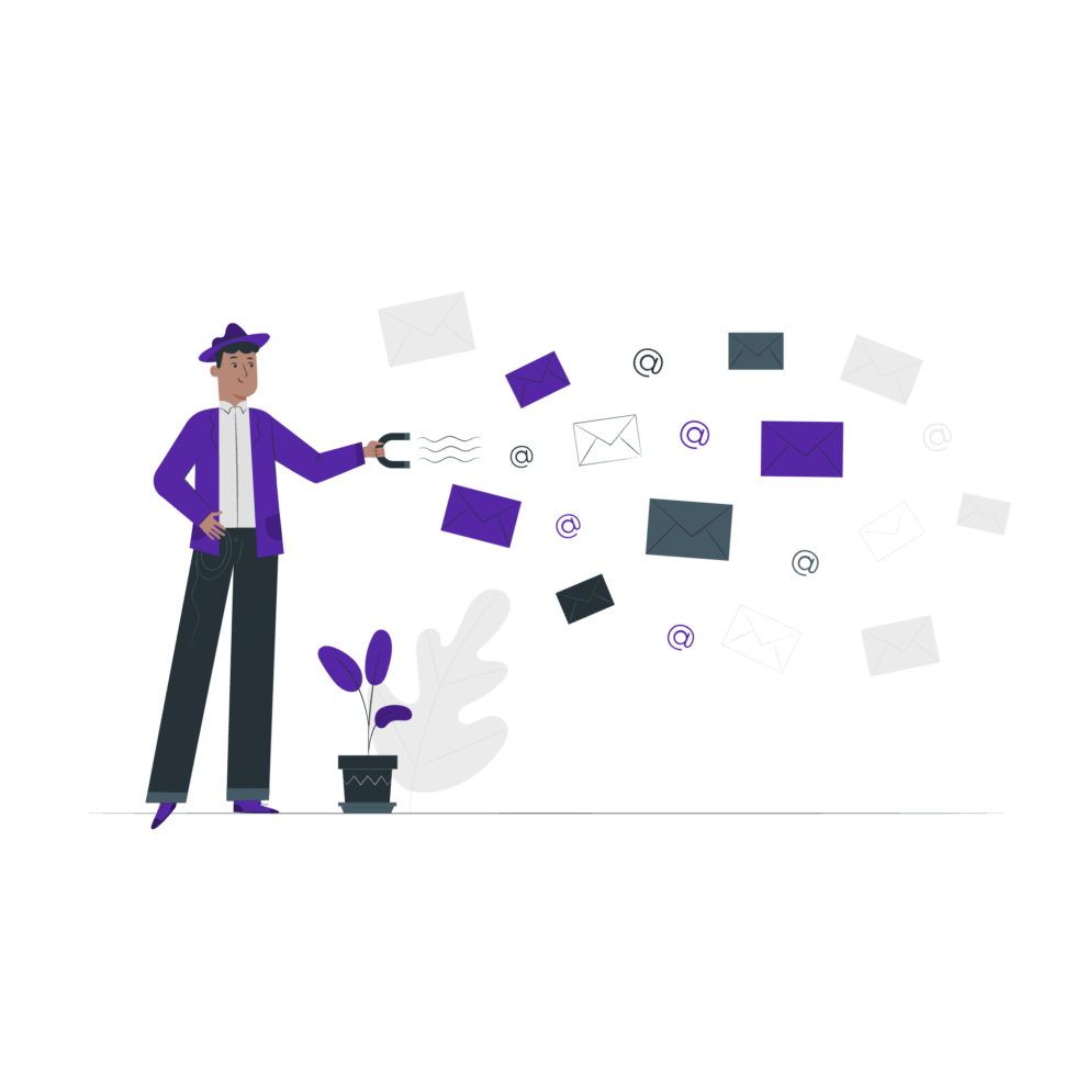 A man with a magnet for emails