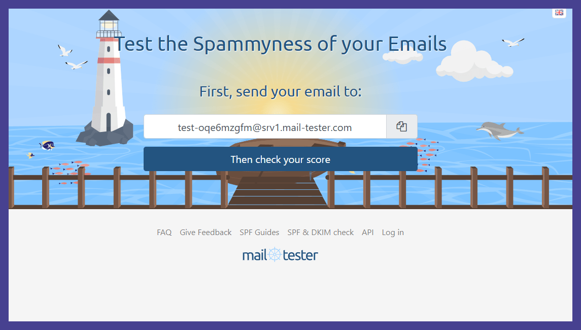 Mailtester homepage