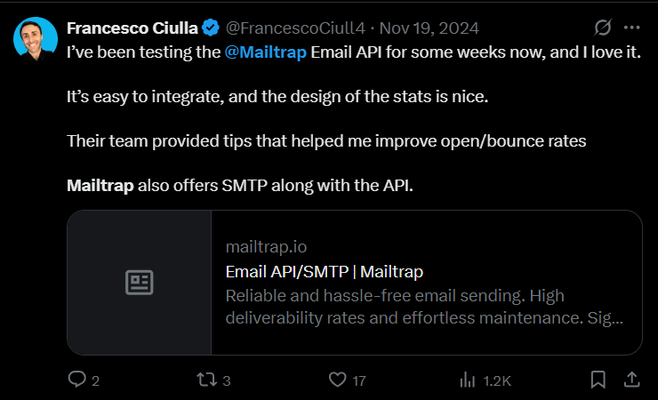 Mailtrap review.
