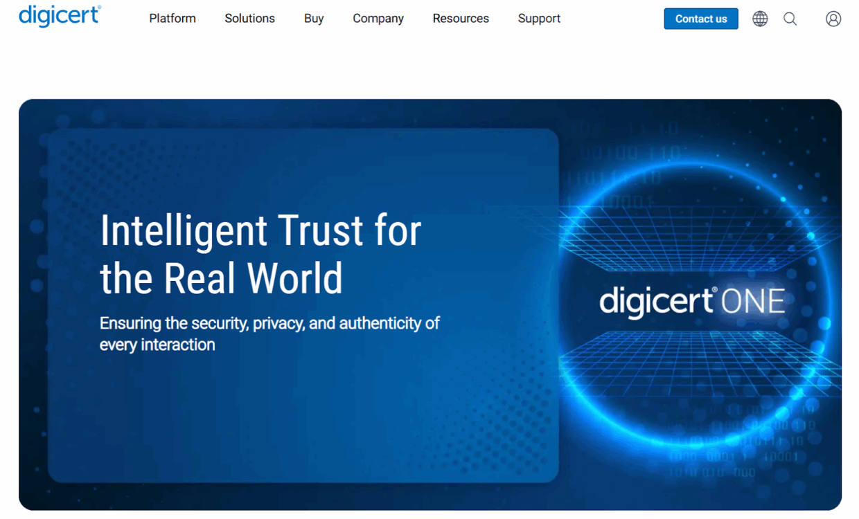 DigiCert homepage- approved authority such as DigiCert