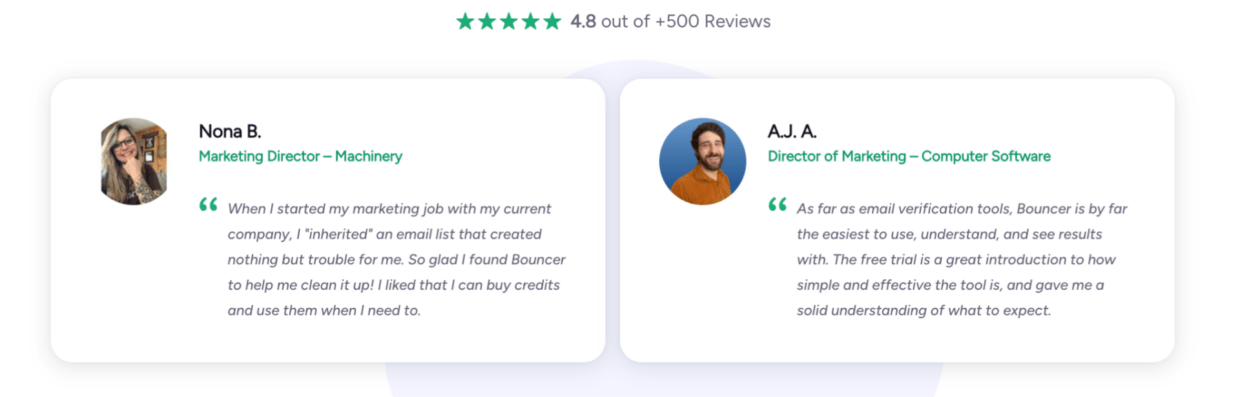 Bouncer's reviews.