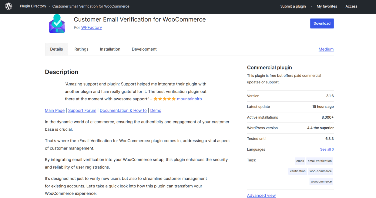 customer email verification for woocommerce