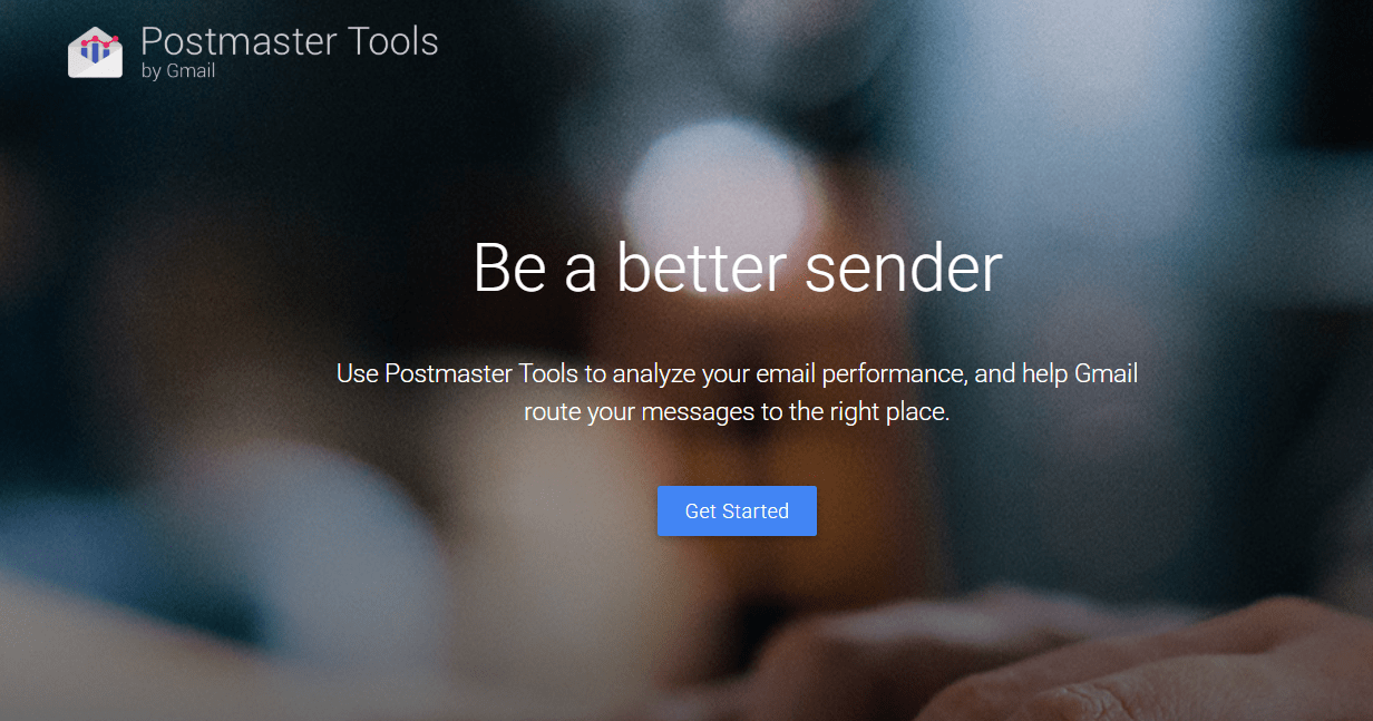 Google Postmaster Tools: main page.