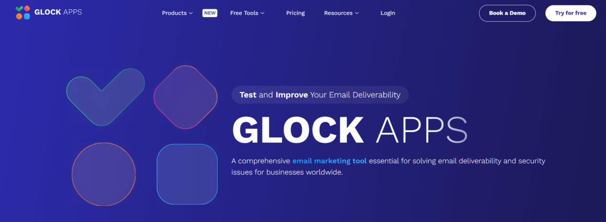 GlockApps; main page.