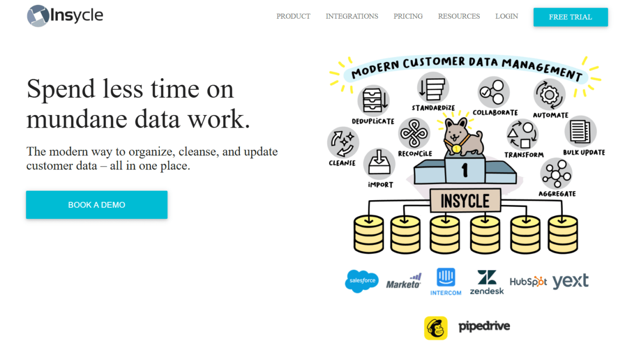 Insycle main page.