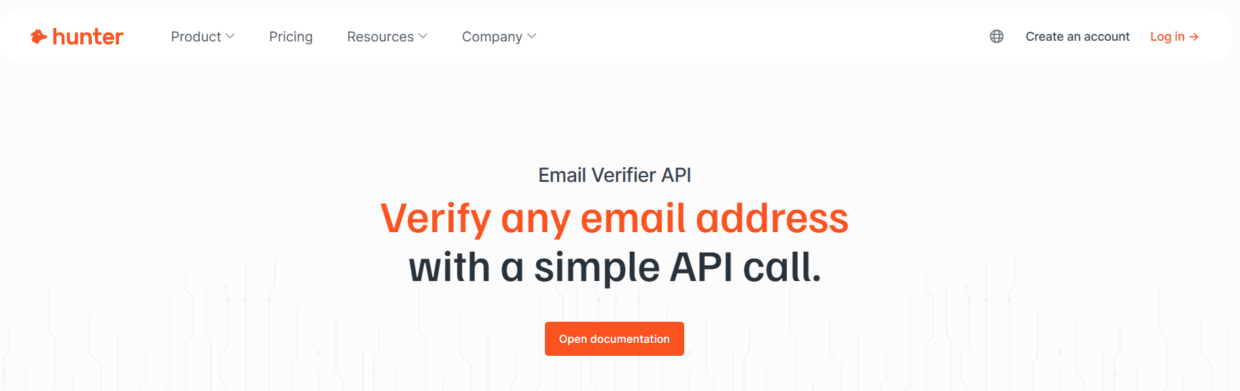 Hunter Email Verifier API