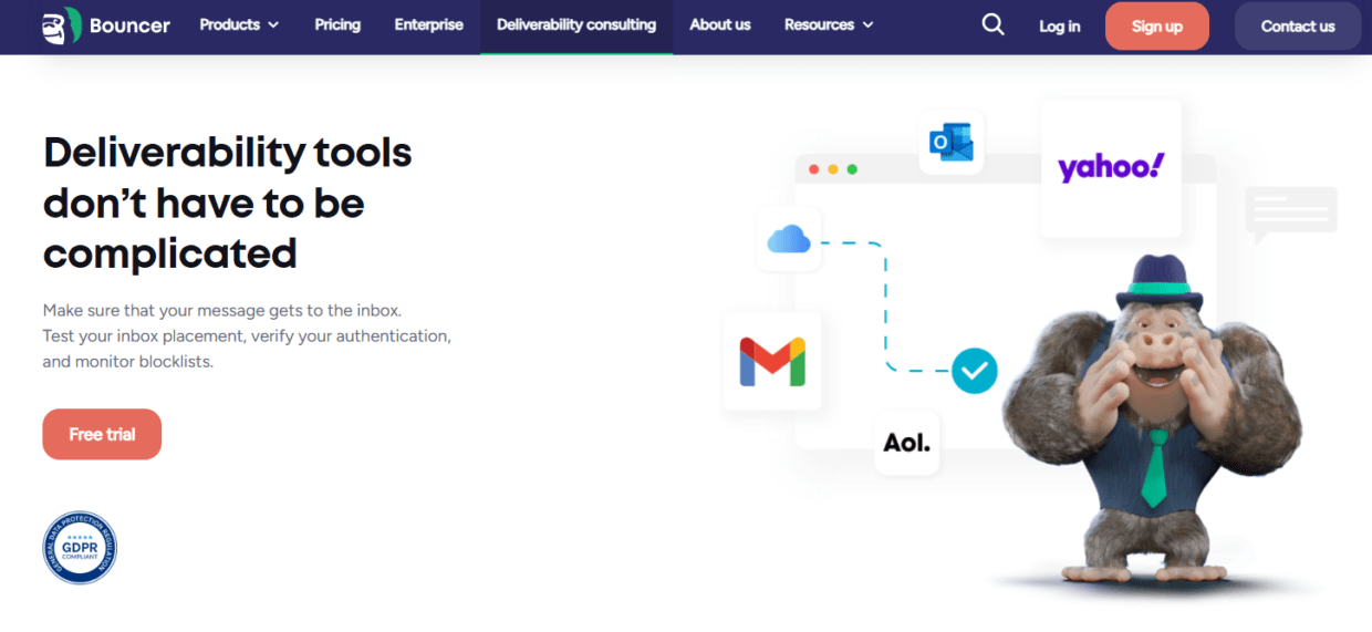 Bouncer's deliverability tools.